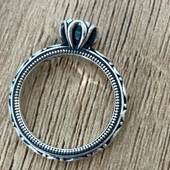 James Avery Cherished Birthstone Ring – Blue Topaz, Size 6 - Picture 5 of 5